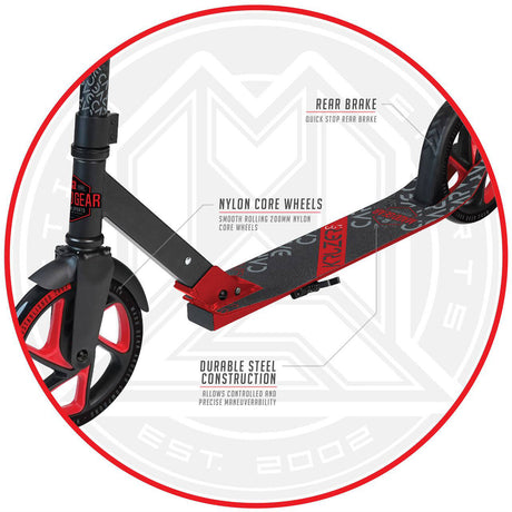 Madd Gear Carve Kruzer 200 Folding Scooter - Black/Red