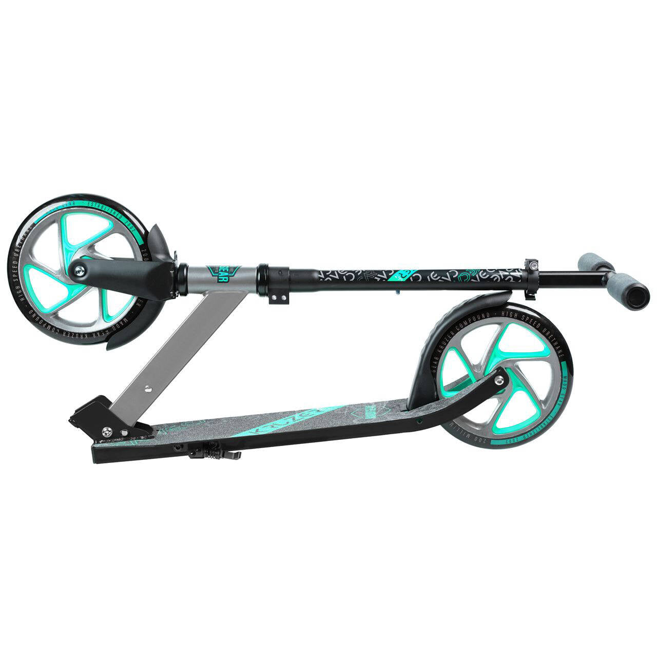 Madd Gear Carve Kruzer 200 Folding Scooter - Grey/Teal
