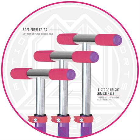 Madd Gear Carve Rize Folding Scooter - Purple/Pink
