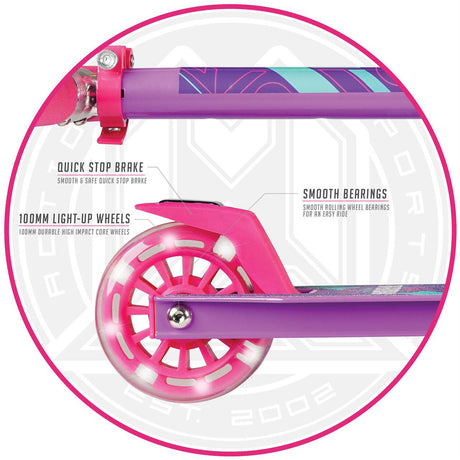 Madd Gear Carve Rize Folding Scooter - Purple/Pink