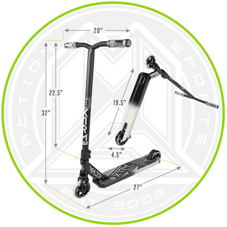 Madd Kick Extreme V5 Stunt Scooter - Black/Silver