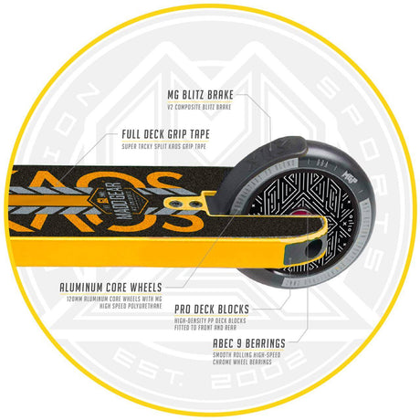 Madd Kick Kaos V3 Stunt Scooter - Gold/Black