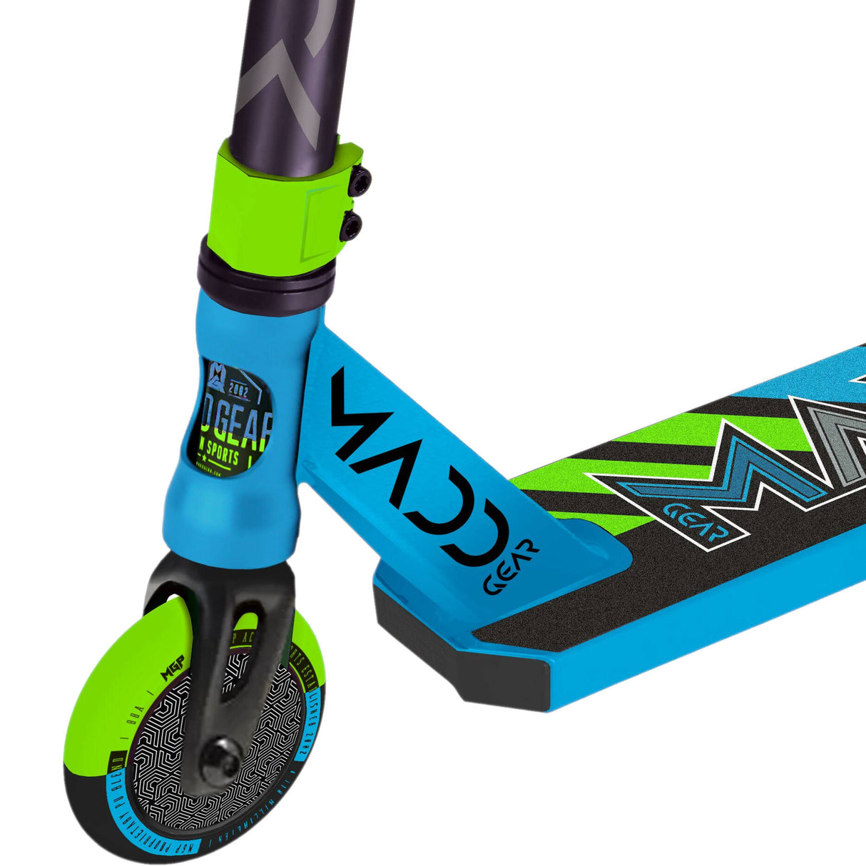 Madd Kick Pro V5 Stunt Scooter - Blue/Lime