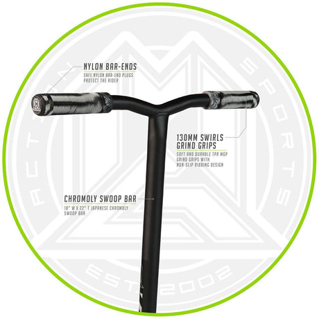 Madd Kick Pro V5 Stunt Scooter - Blue/Lime