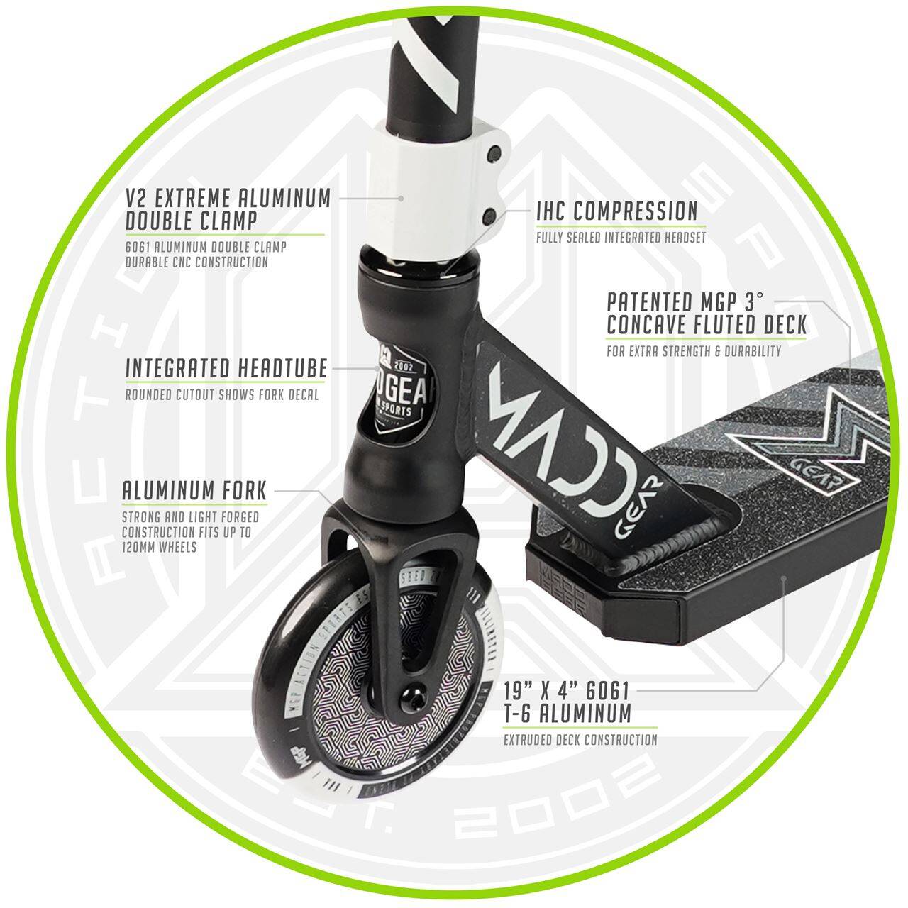 Madd Kick Pro V5 Stunt Scooter - Black/Silver