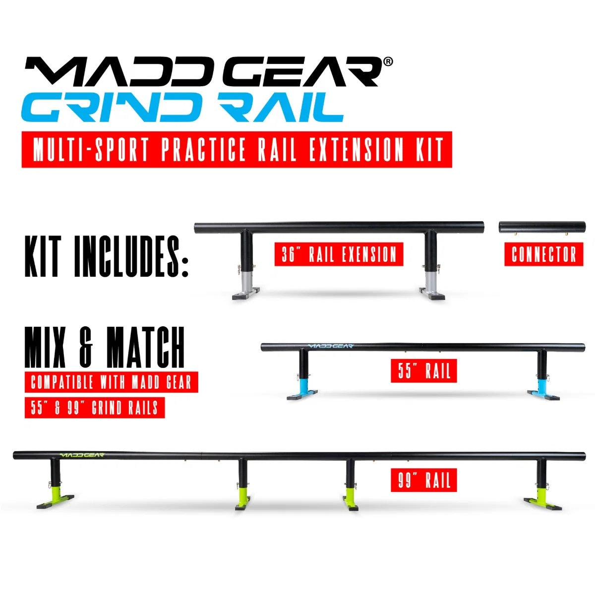 MGP Grind Rail Extension Kit 91cm (36")