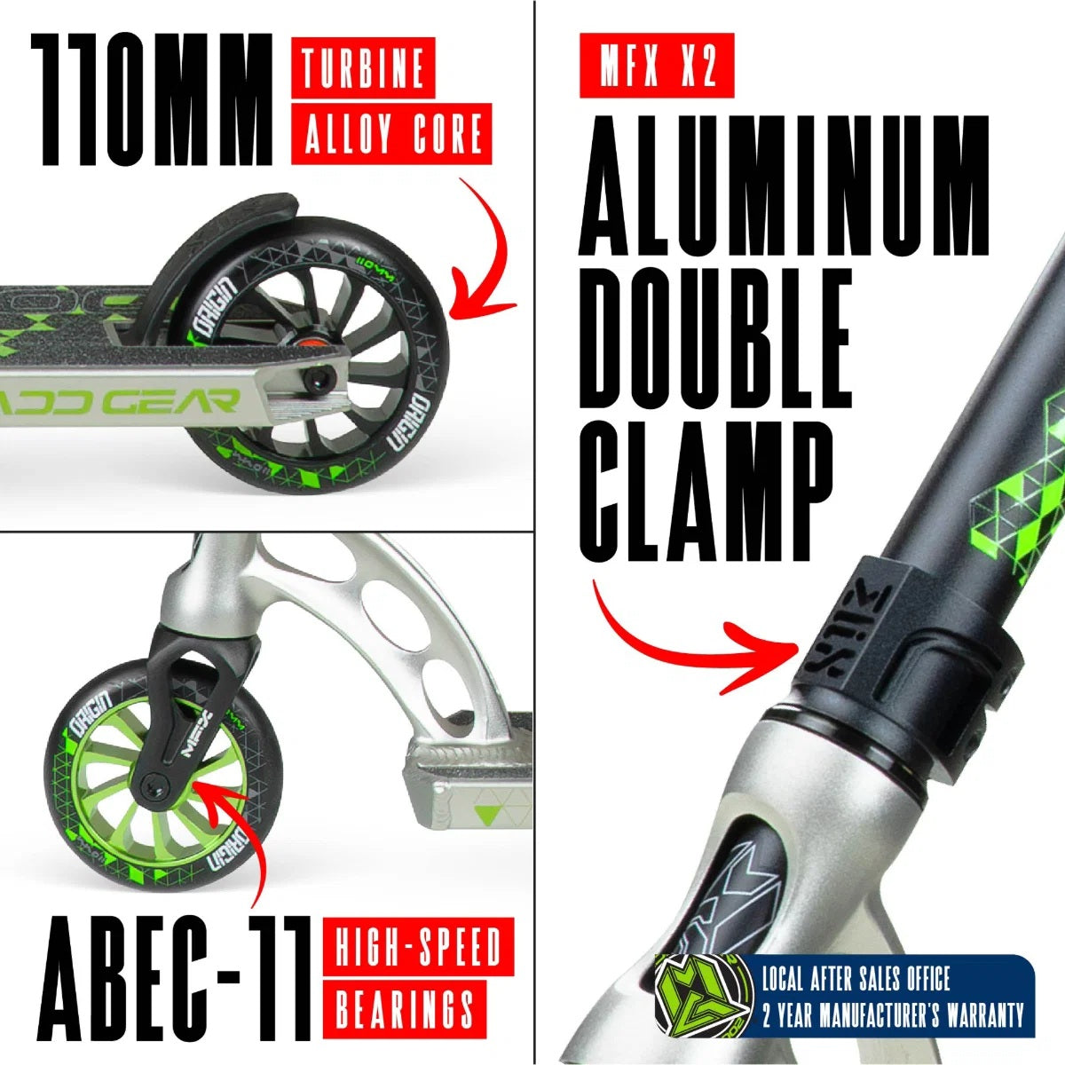 MGP VX Origin IV 500 Stunt Scooter - Pyriform