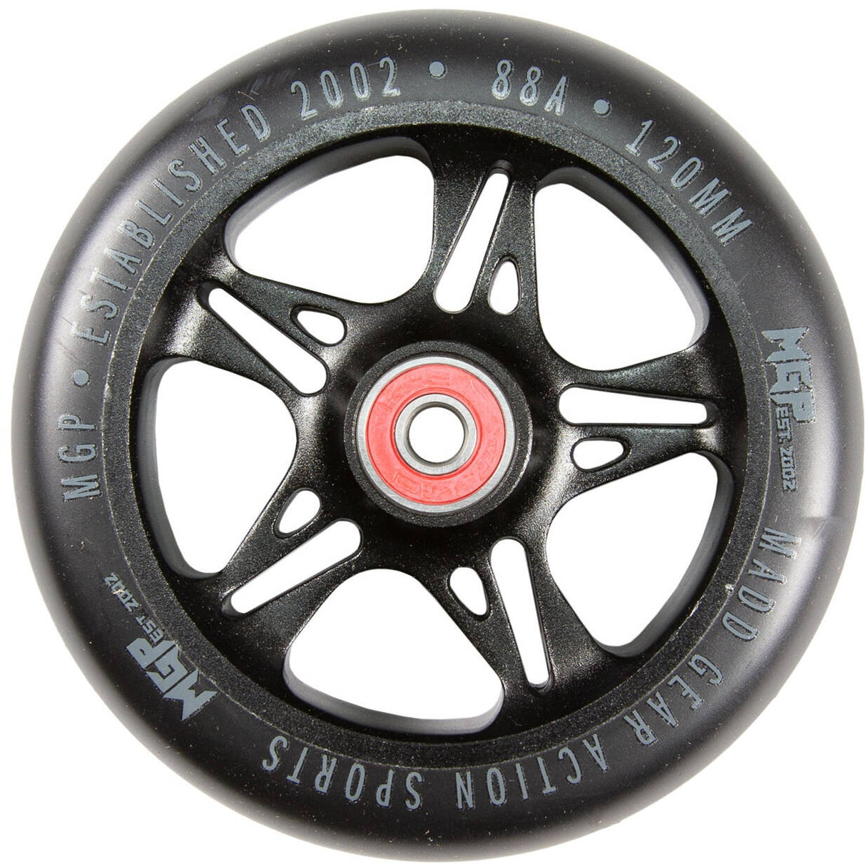MGP MFX Fuse Scooter Wheel  - Black/Silver 120mm