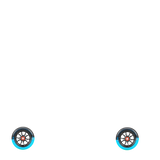 MGP MFX Syndicate Scooter Wheel 120mm - Black/Sky Blue
