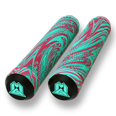MGP 180mm Swirl Grind Scooter Grips - Teal/Red