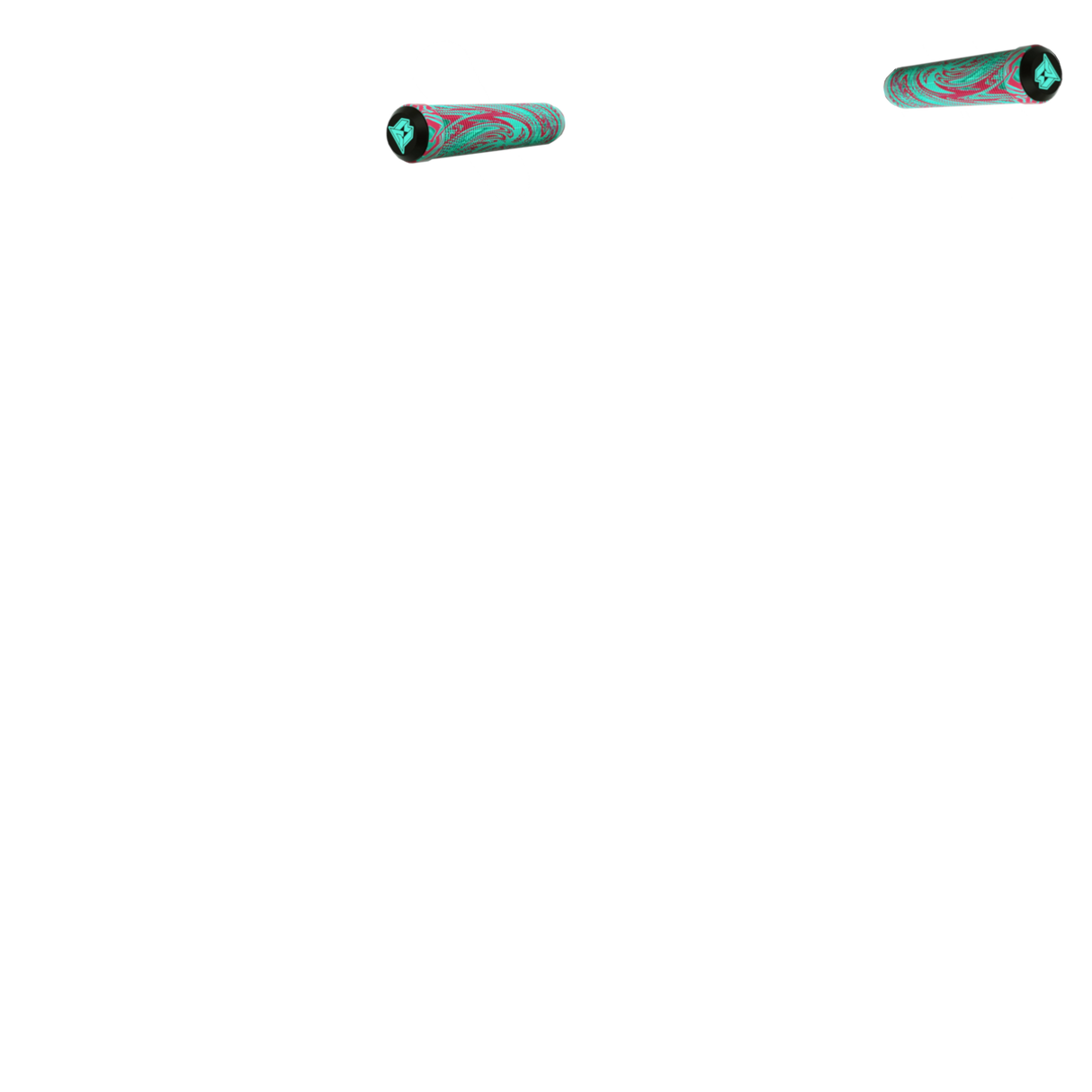 MGP 180mm Swirl Grind Scooter Grips - Teal/Red