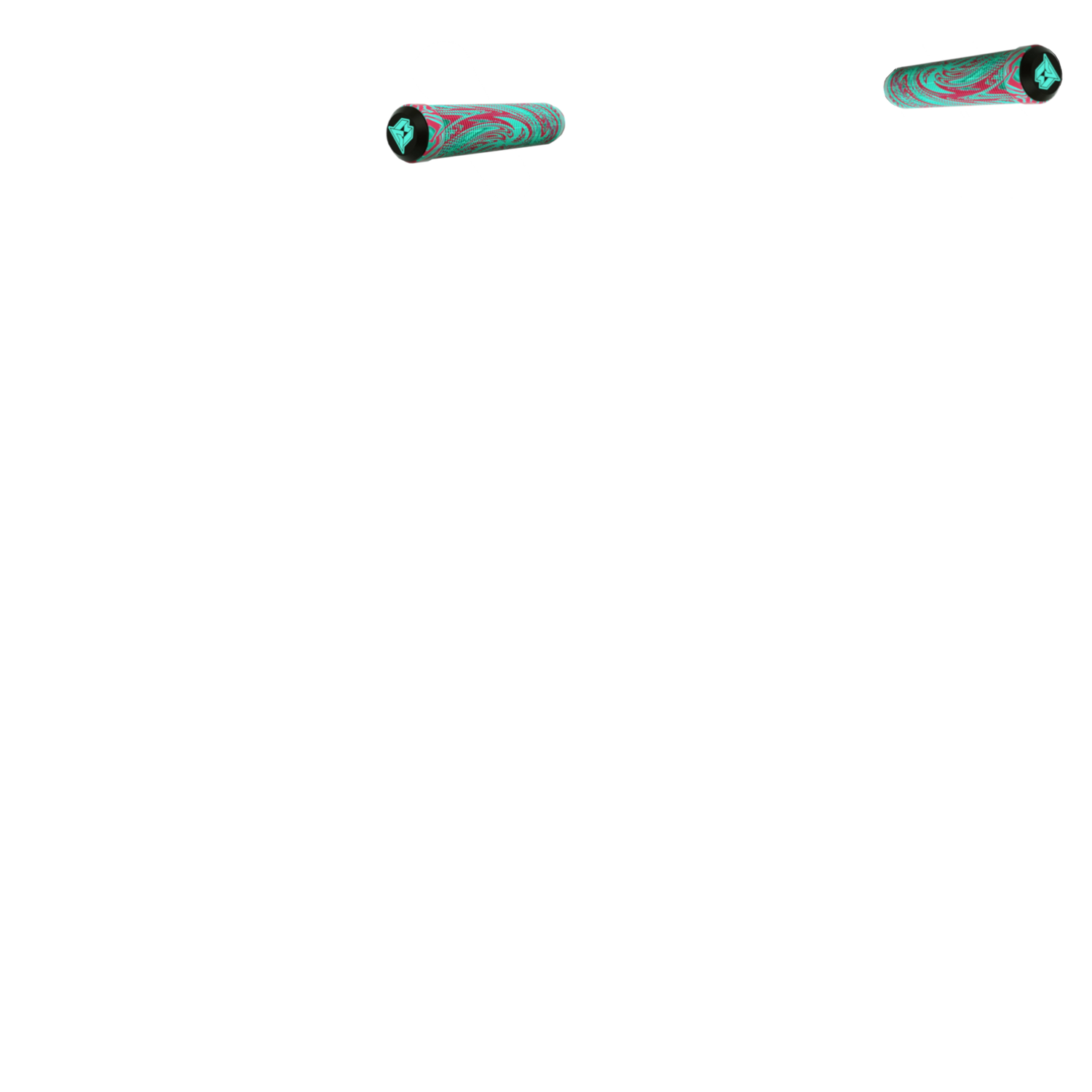 MGP 180mm Swirl Grind Scooter Grips - Teal/Red