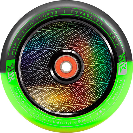 MGP MFX Corrupt Core 120mm Scooter Wheel - Black/Lime