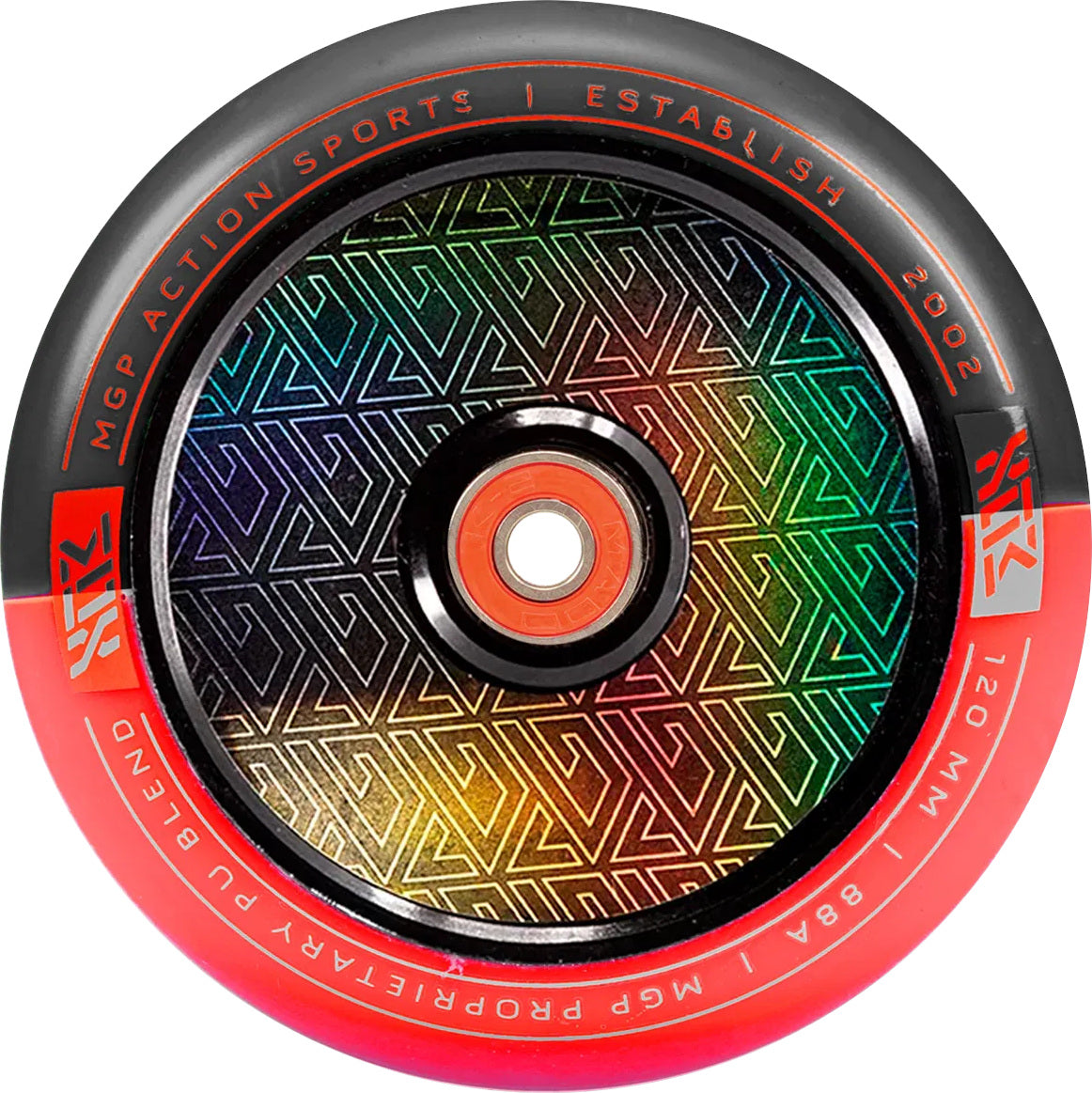 MGP MFX Corrupt Core 120mm Scooter Wheel - Black/Red