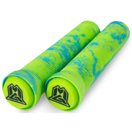 MGP 150mm Swirl Grind Scooter Grips - Blue/Green