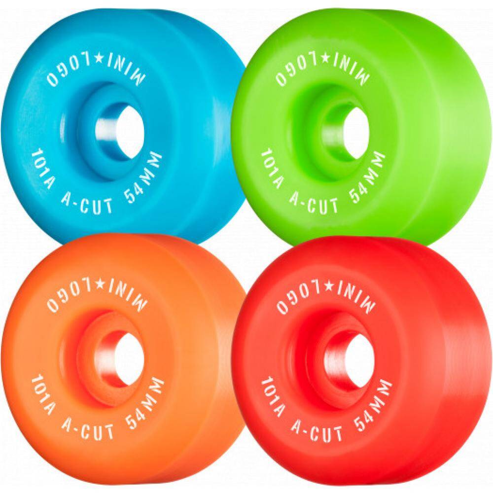 Mini Logo A-Cut 2 101a Skateboard Wheels - Assorted 54mm (Pack of 4)