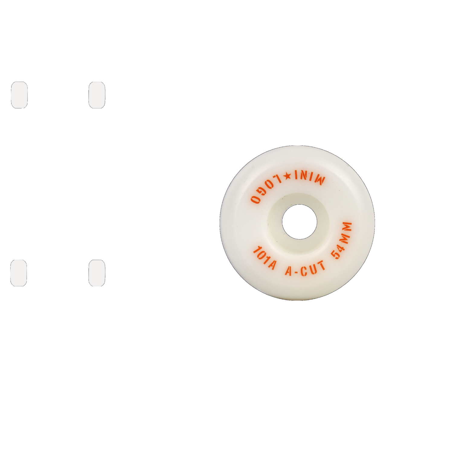Mini Logo A-Cut 2 101a Skateboard Wheels - White 54mm (Pack of 4)