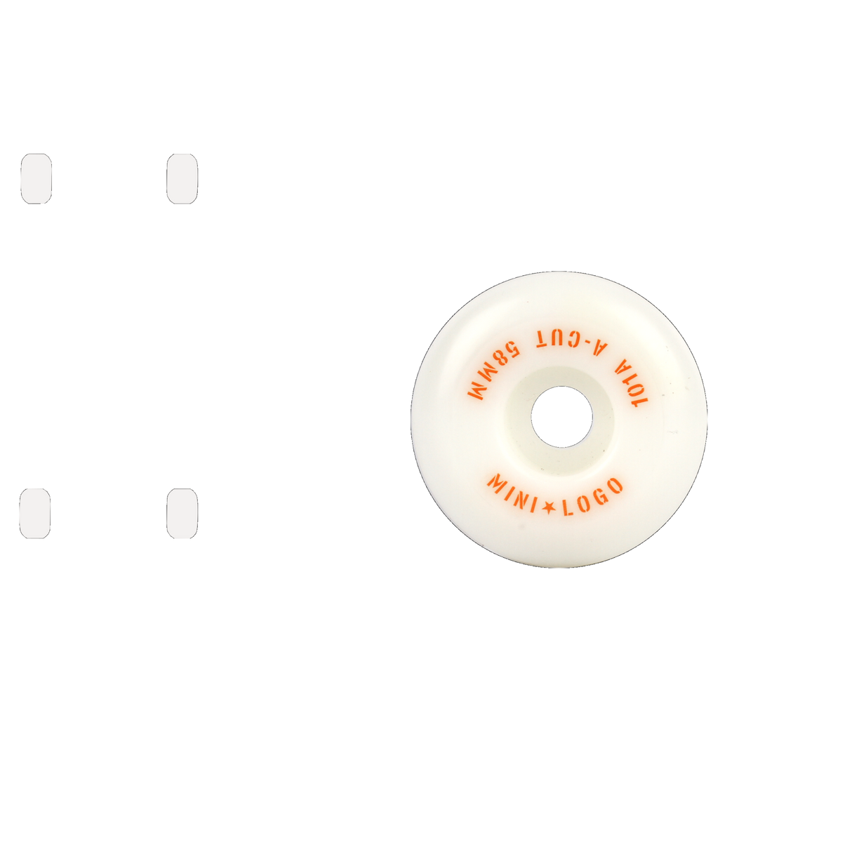 Mini Logo A-Cut 2 101a Skateboard Wheels - White 58mm (Pack of 4)