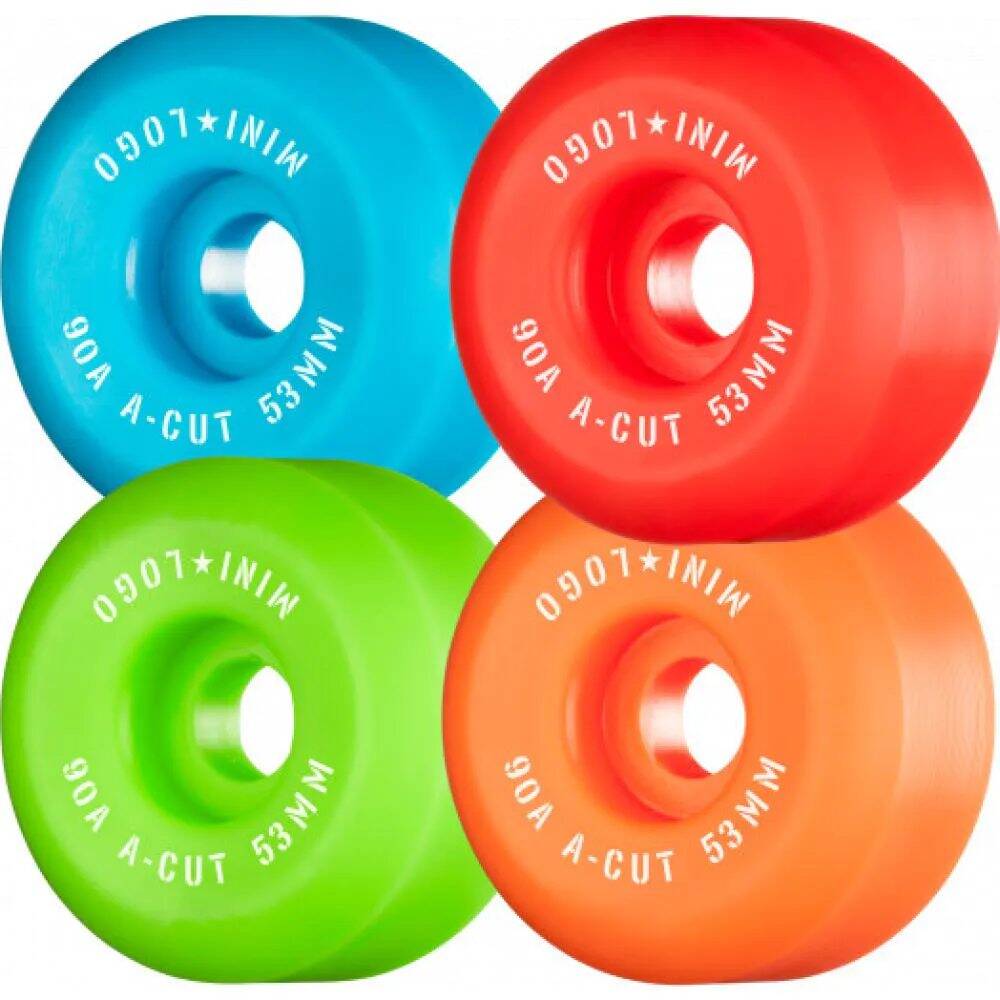 Mini Logo A-Cut 2 Hybrid 90a Skateboard Wheels - Assorted 53mm (Pack of 4)
