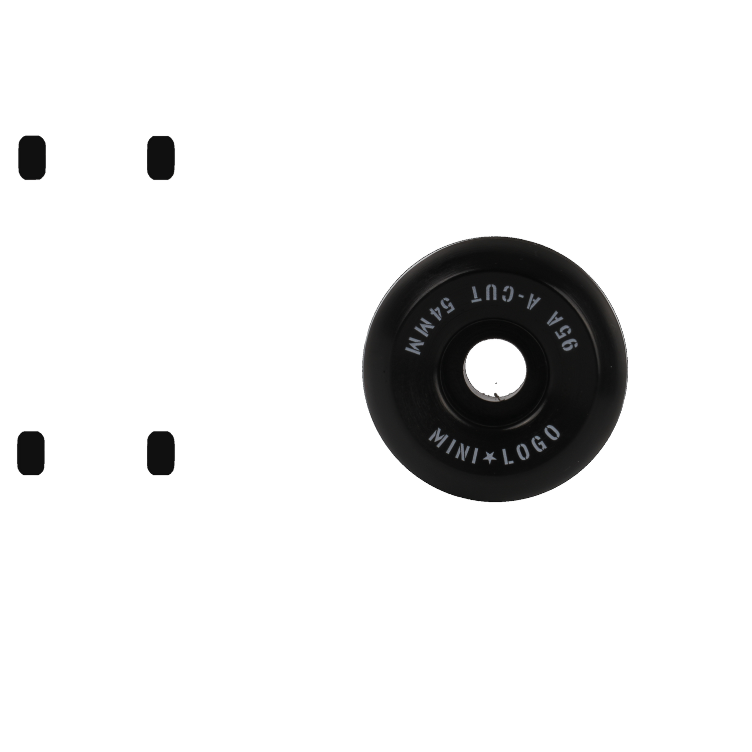 Mini Logo A-Cut 2 Hybrid 95a Skateboard Wheels - Black 54mm (Pack of 4)