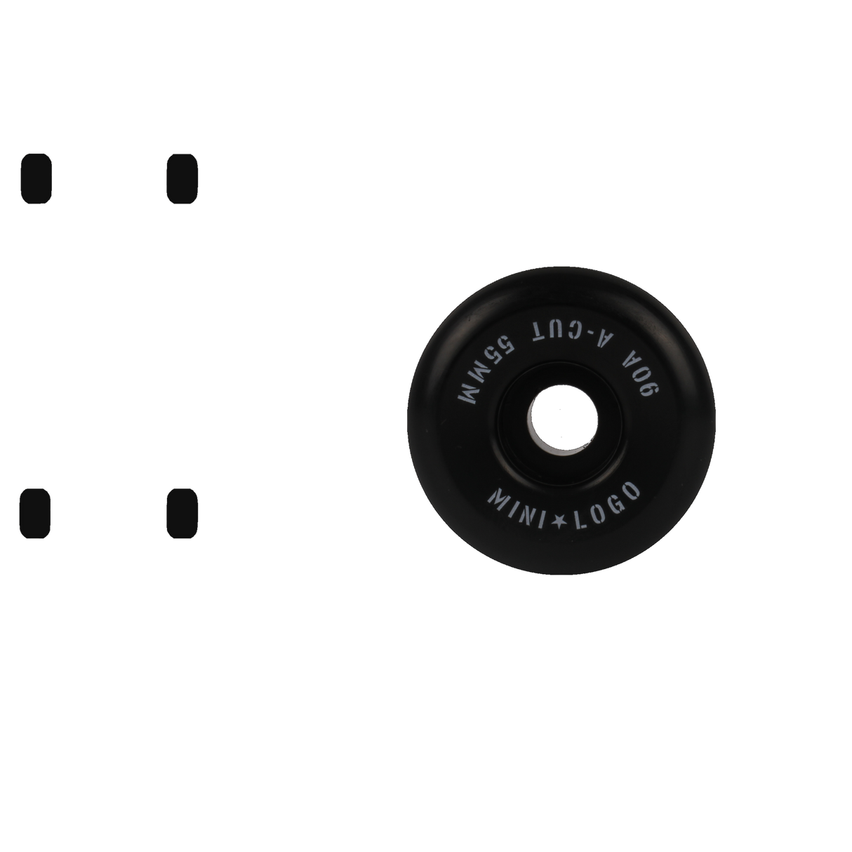 Mini Logo A-Cut 2 Hybrid 90a Skateboard Wheels - Black 55mm (Pack of 4)