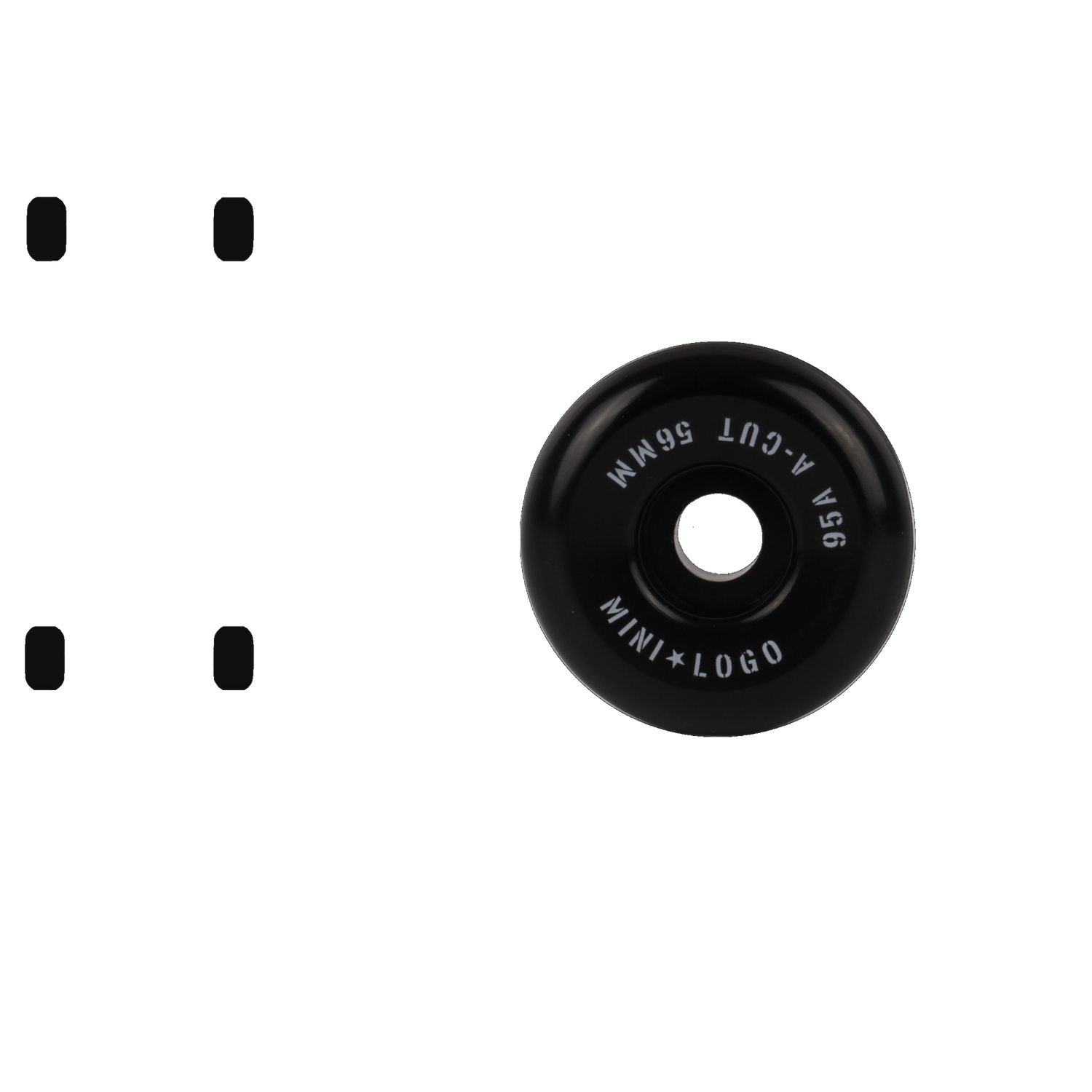 Mini Logo A-Cut 2 Hybrid 95a Skateboard Wheels - Black 56mm (Pack of 4)