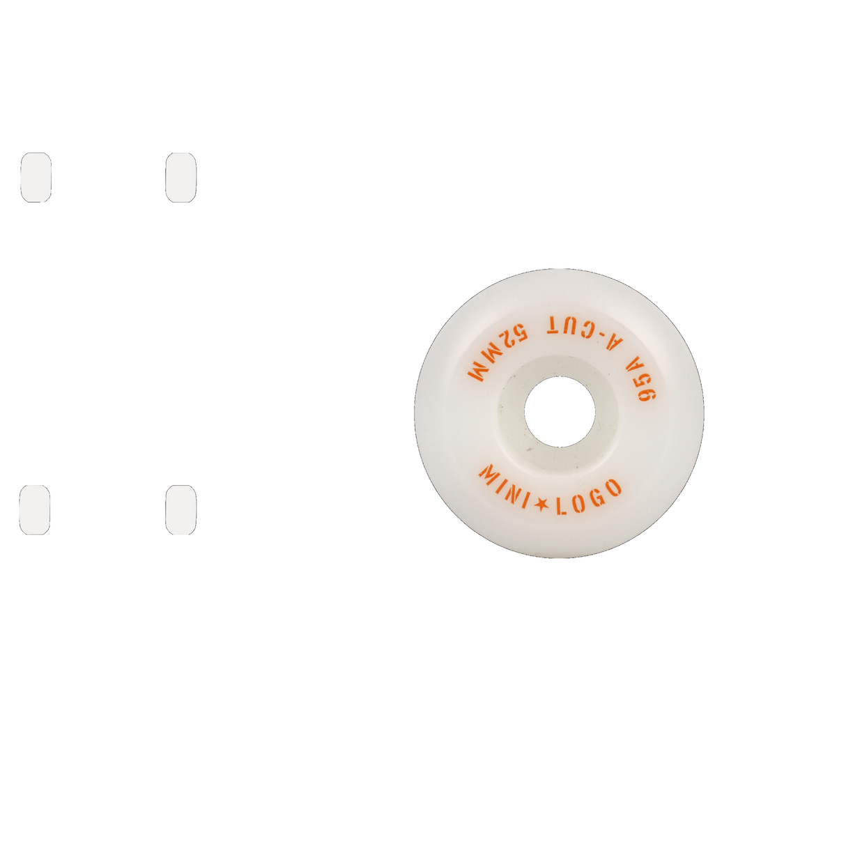 Mini Logo A-Cut 2 Hybrid 95a Skateboard Wheels - White 52mm (Pack of 4)