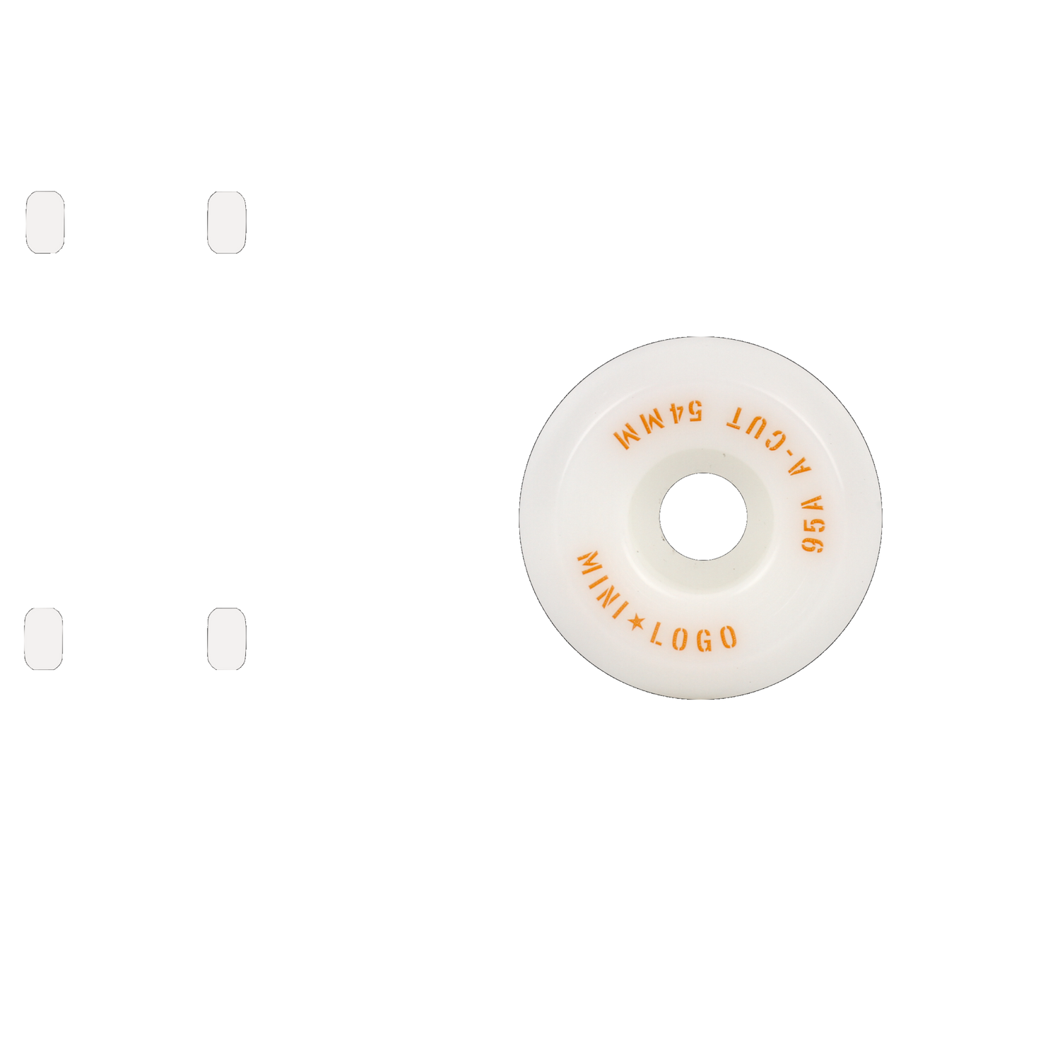 Mini Logo A-Cut 2 Hybrid 95a Skateboard Wheels - White 54mm (Pack of 4)