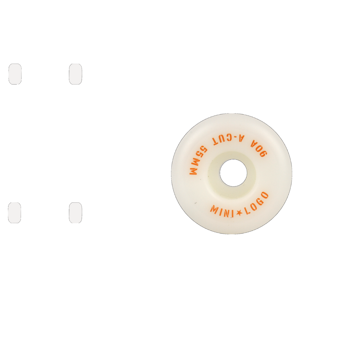 Mini Logo A-Cut 2 Hybrid 90a Skateboard Wheels - White 55mm (Pack of 4)
