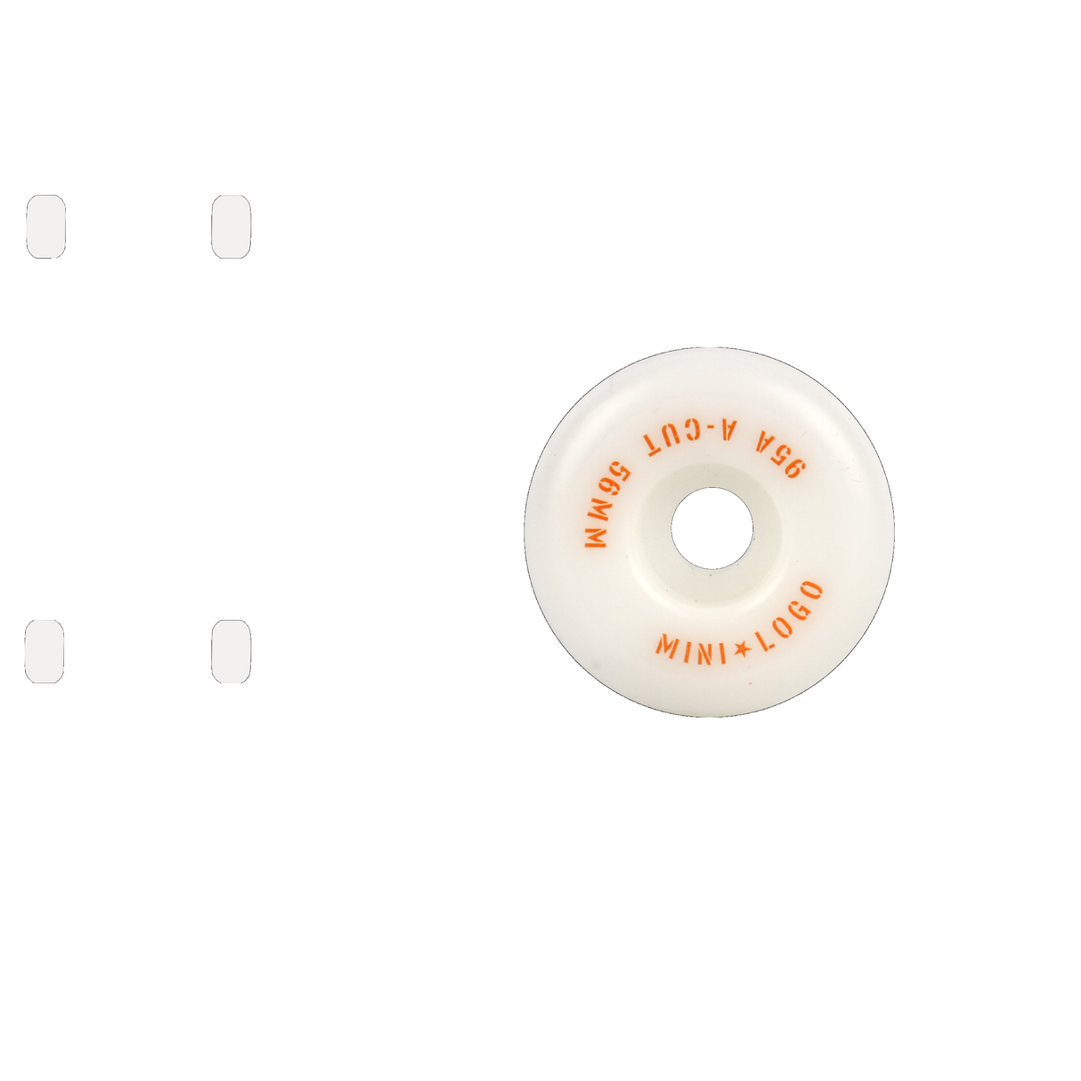 Mini Logo A-Cut 2 Hybrid 95a Skateboard Wheels - White 56mm (Pack of 4)
