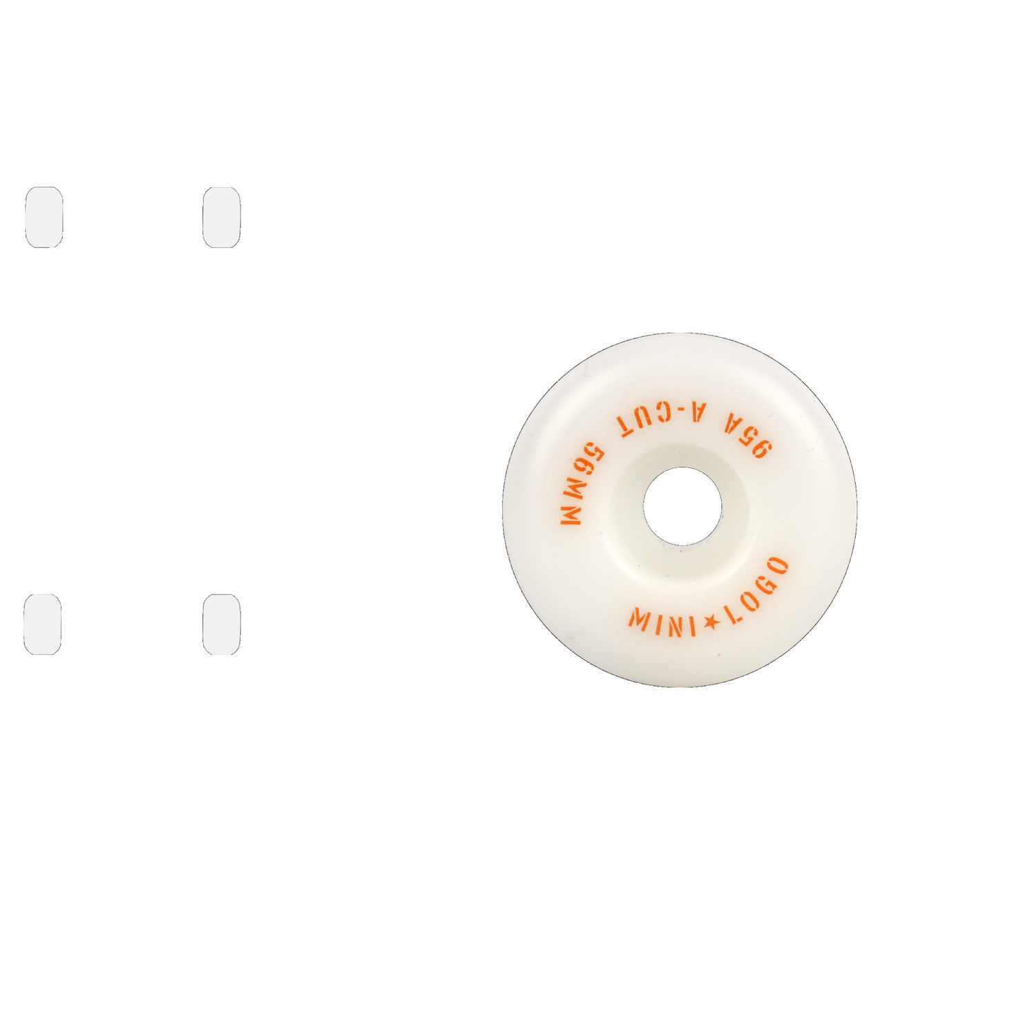 Mini Logo A-Cut 2 Hybrid 95a Skateboard Wheels - White 56mm (Pack of 4)