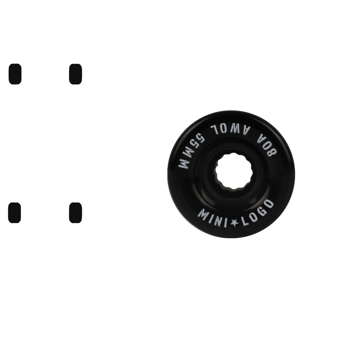 Mini Logo AWOL 80a Skateboard Wheels - Black 55mm (Pack of 4)