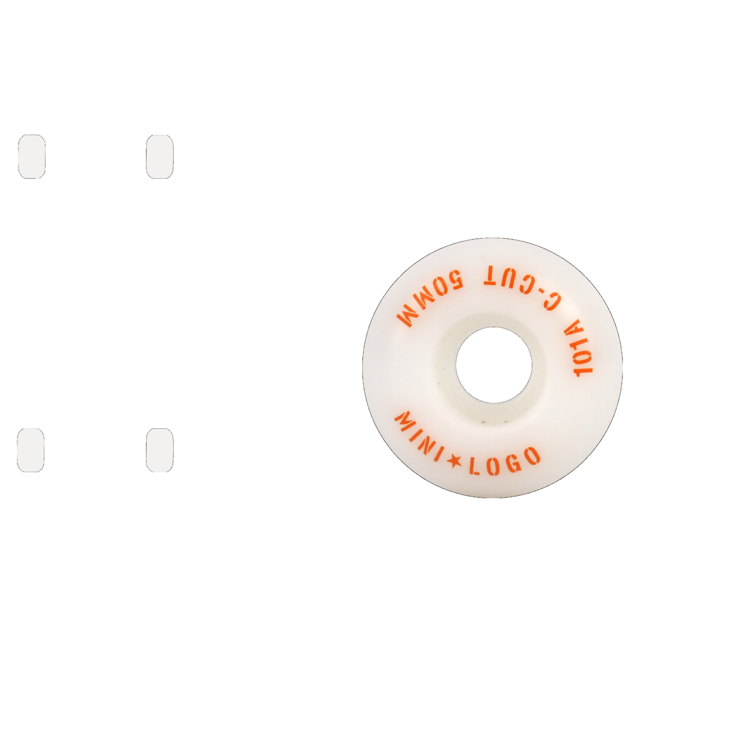 Mini Logo C-Cut 2 101a Skateboard Wheels - White 50mm (Pack of 4)