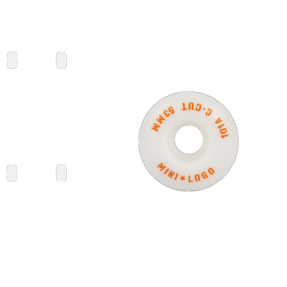 Mini Logo C-Cut 2 101a Skateboard Wheels - White 53mm (Pack of 4)
