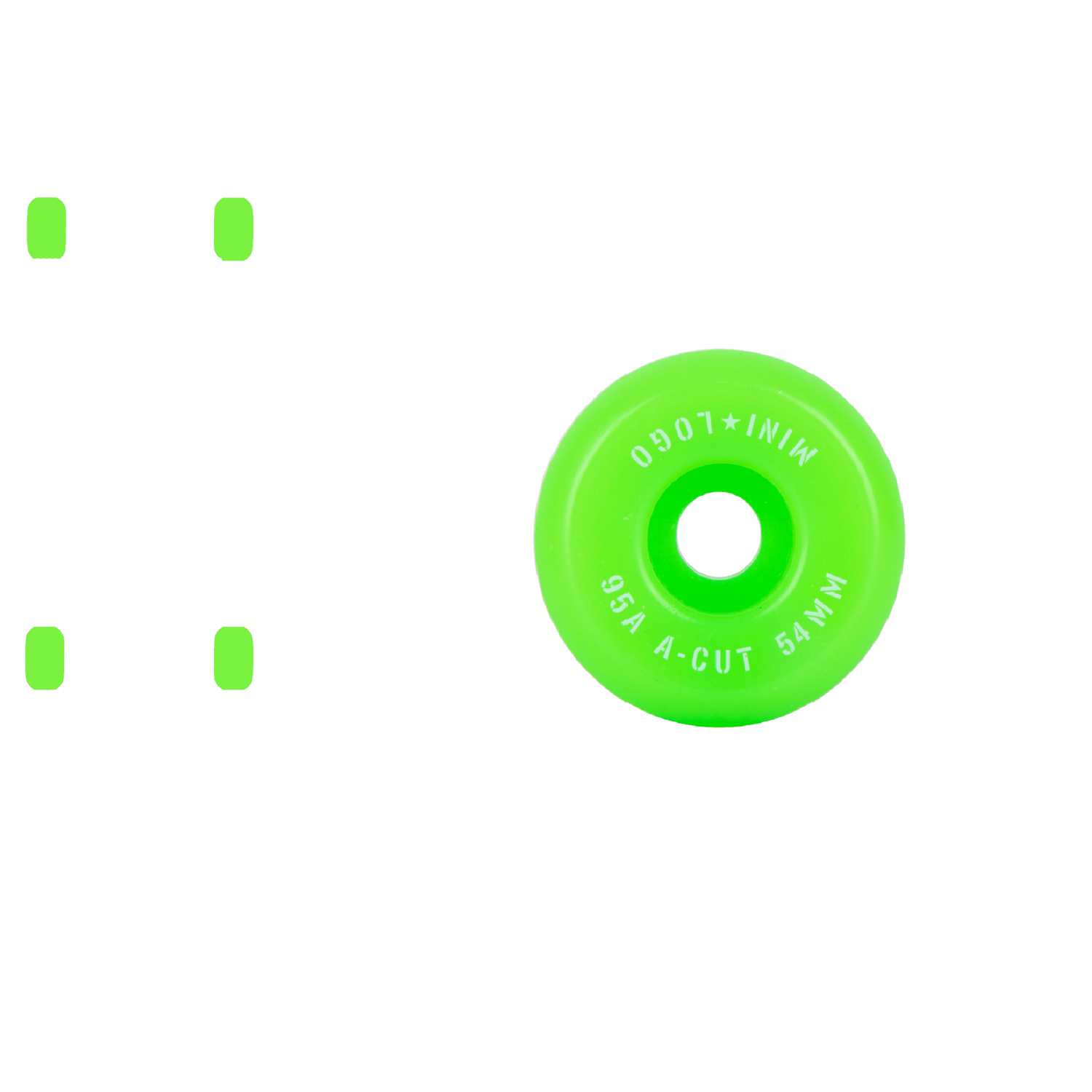 Mini Logo A-Cut 2 Hybrid 95a Skateboard Wheels - Green 54mm