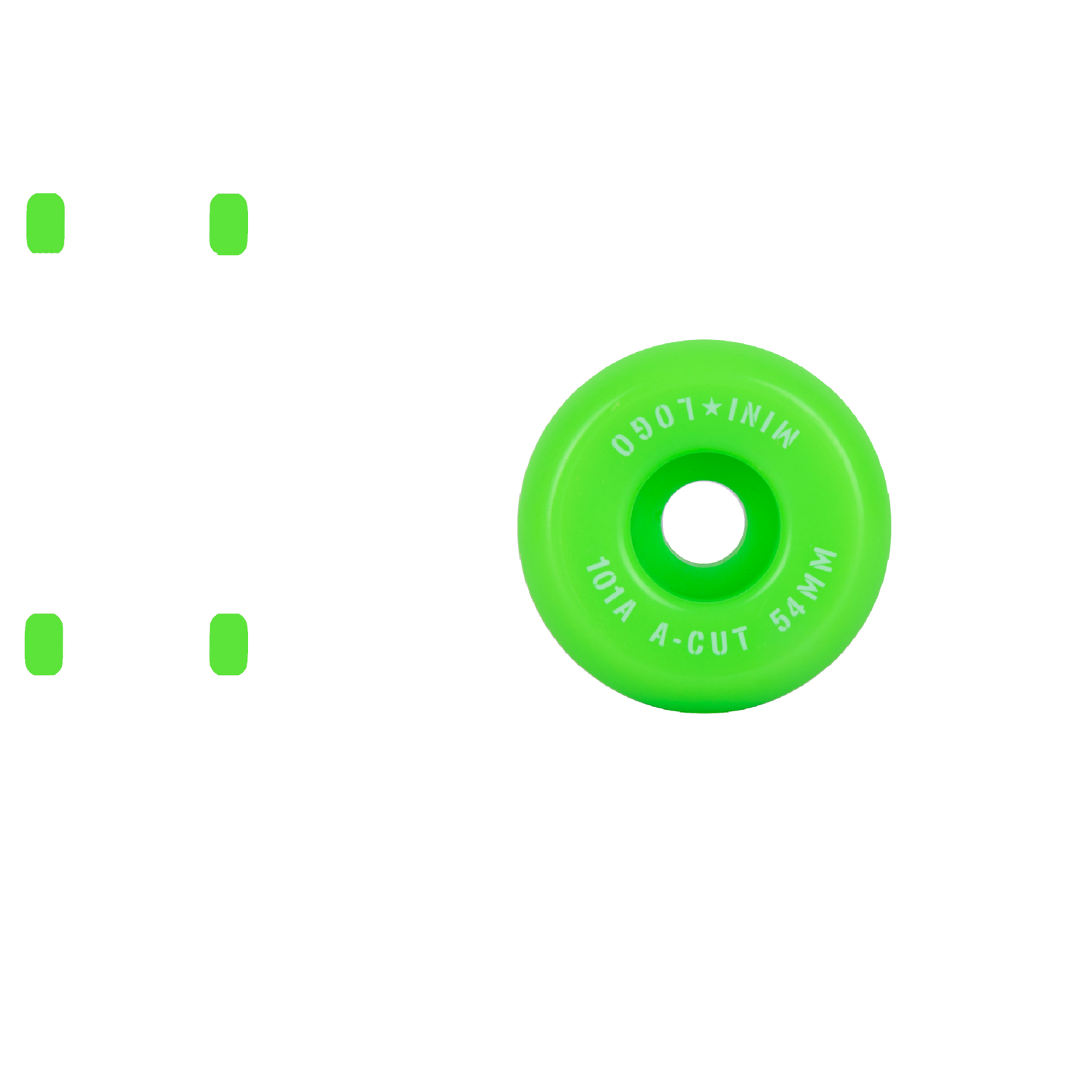Mini Logo A-Cut 2 101a Skateboard Wheels - Green 54mm