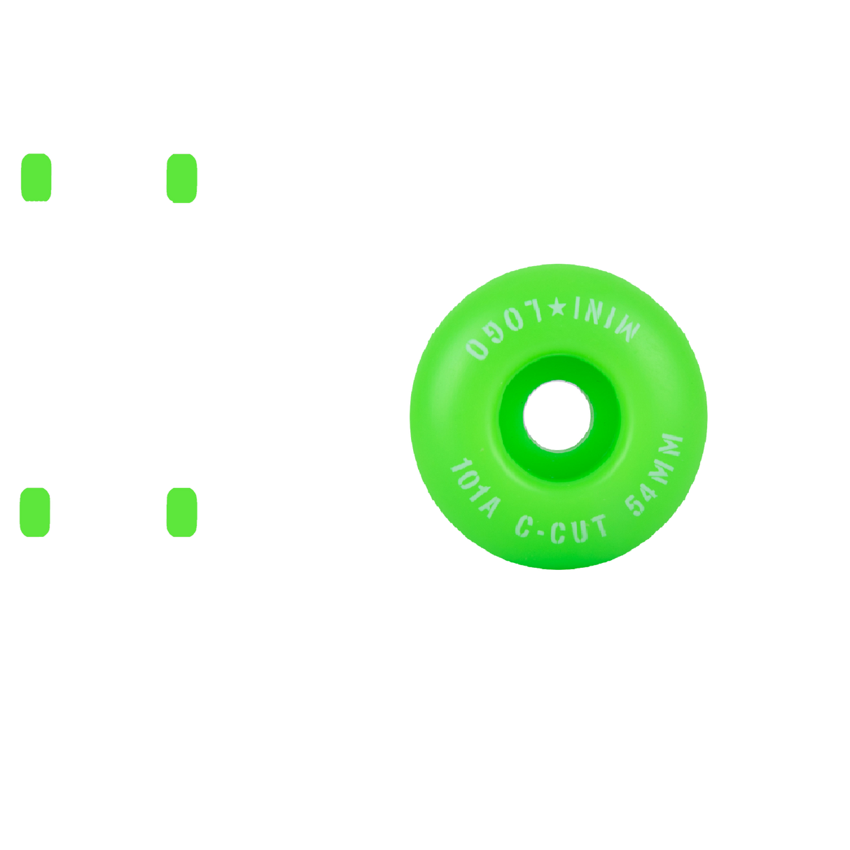 Mini Logo C-Cut 2 101a Skateboard Wheels - Green 54mm