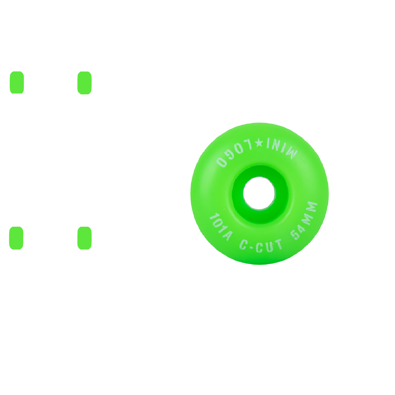 Mini Logo C-Cut 2 101a Skateboard Wheels - Green 54mm