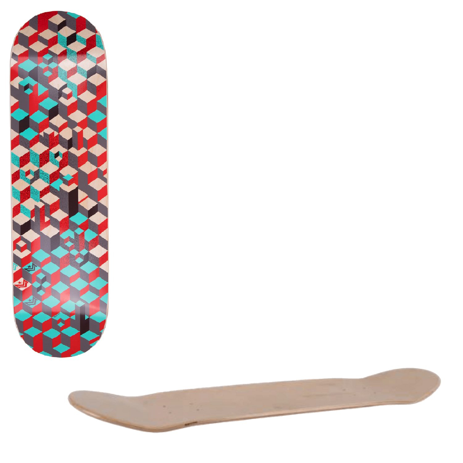 Mini Logo Patterns Skateboard Deck - Blocks 7.75"