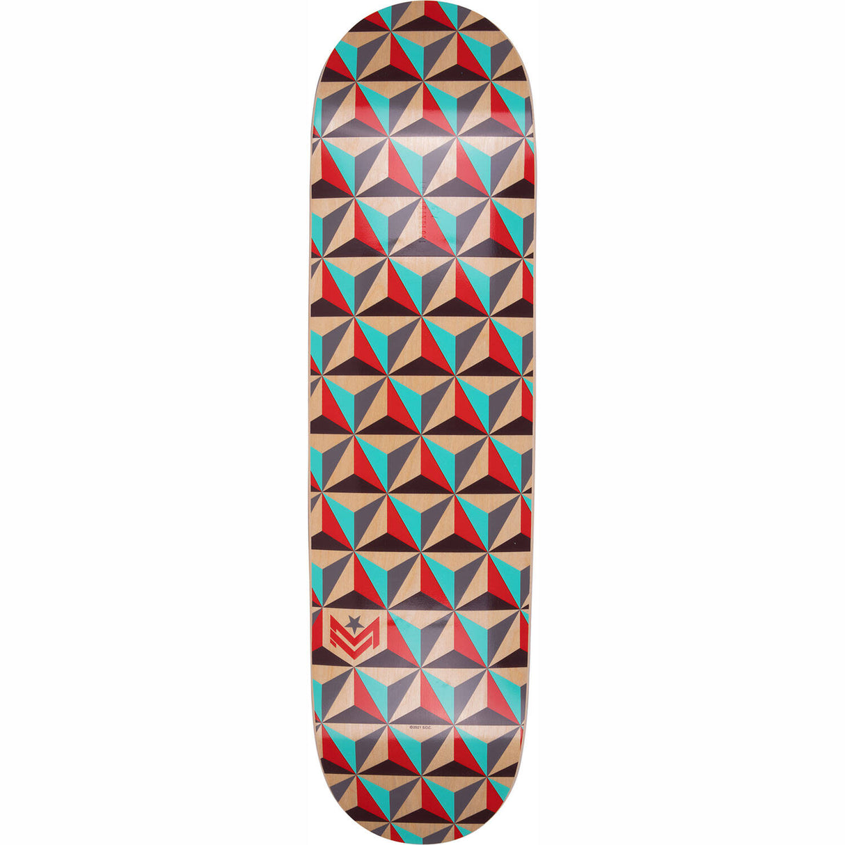 Mini Logo Patterns Skateboard Deck - Tri 7.5"