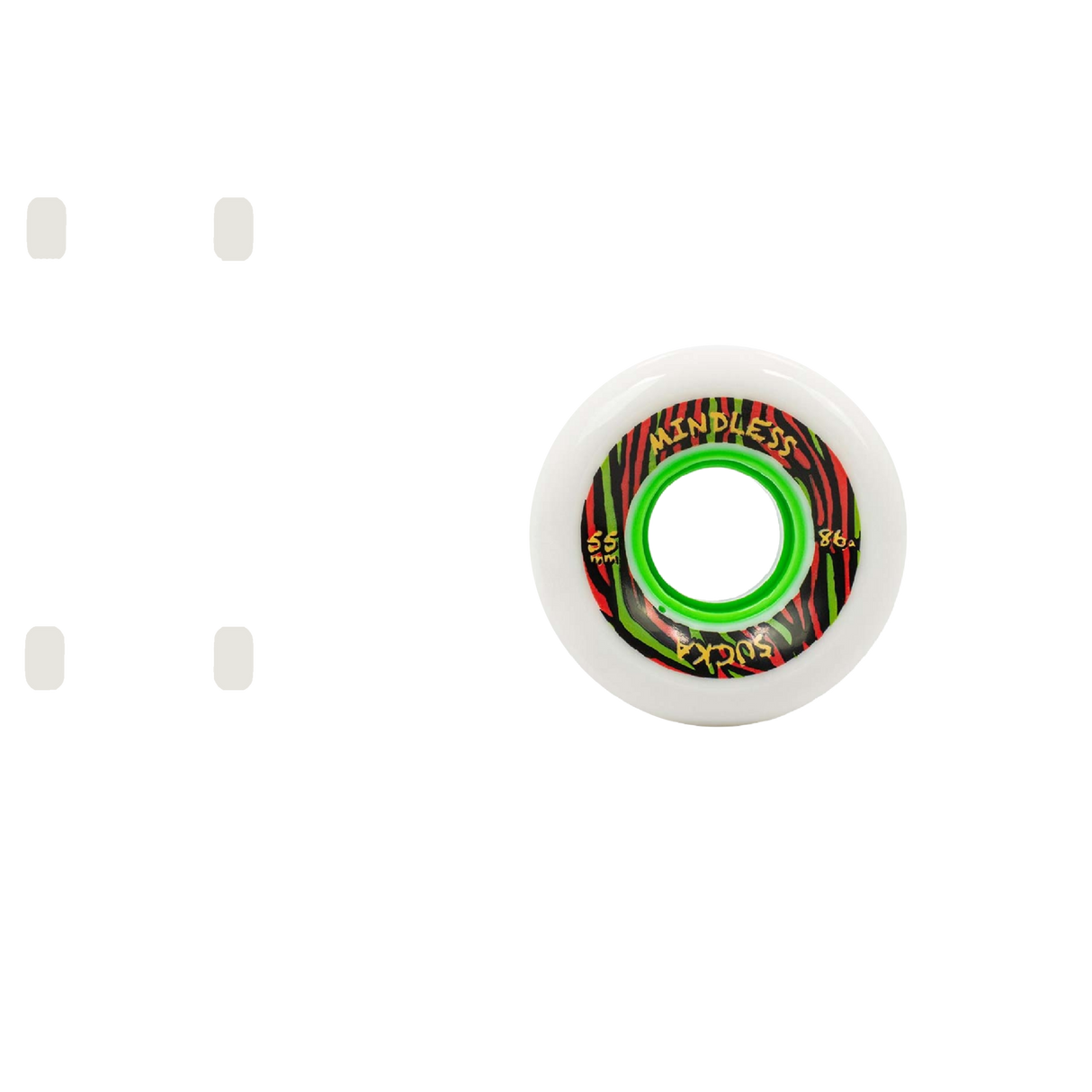 Mindless Sucka Skateboard Wheels - White 55mm (Pack of 4)