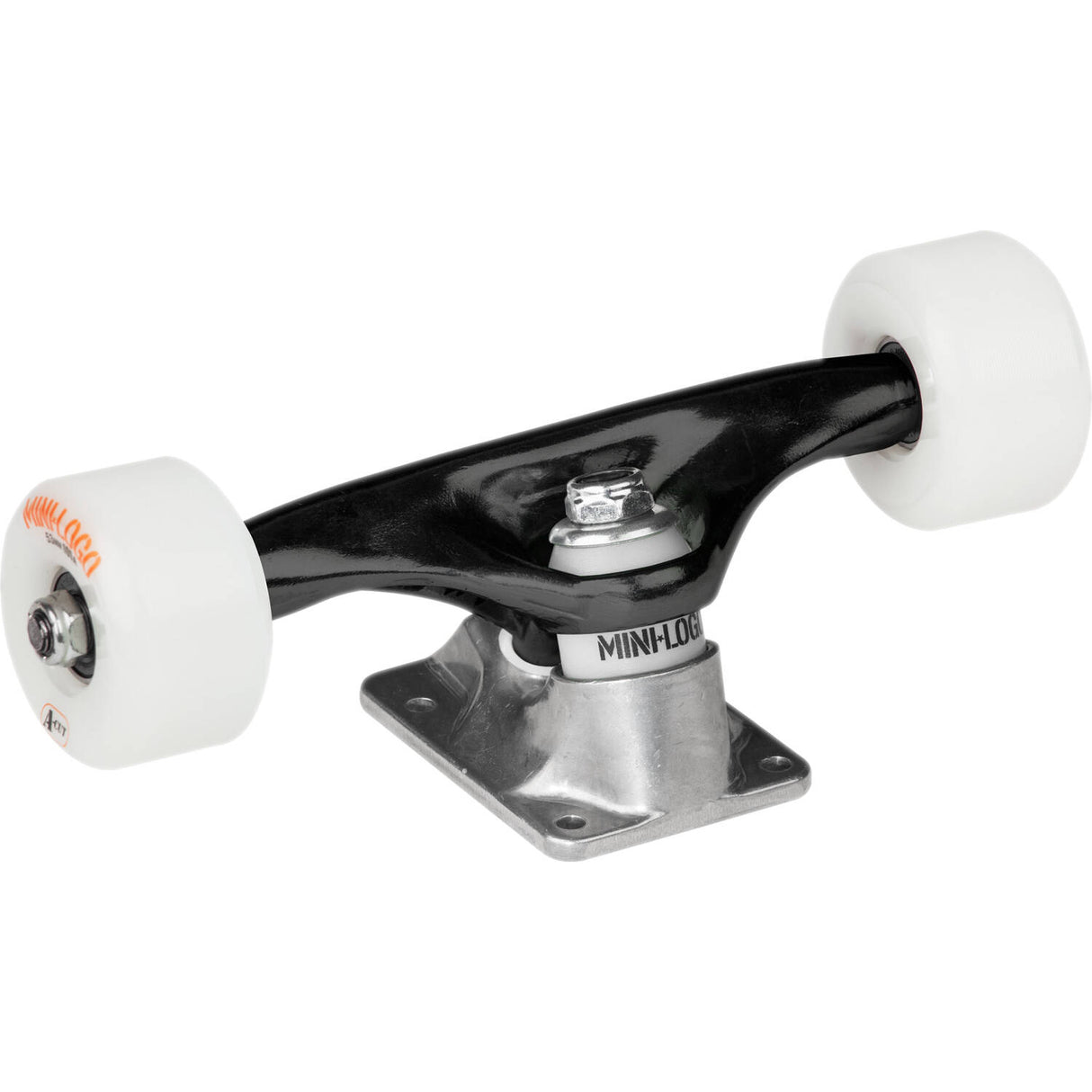 Mini Logo Skateboard Truck Assembly w/91a Bushings - Black/Raw 8''