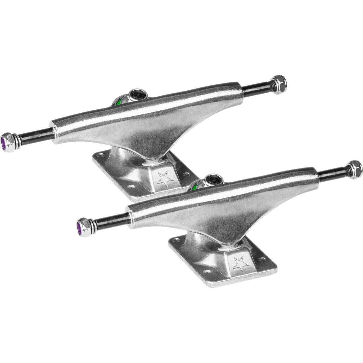 Mini Logo Skateboard Trucks w/84a Bushings - Raw 7.13''