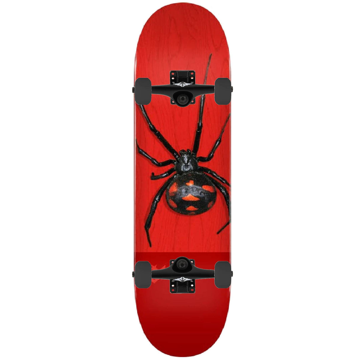 Mini Logo Black Widow Custom Skateboard - Red/Black 7.75''