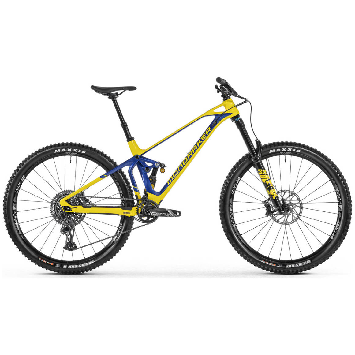 Mondraker Super Enduro SuperFoxy Carbon R 2021 Mountain Bike - Gloss Yellow/Gloss Deep Blue