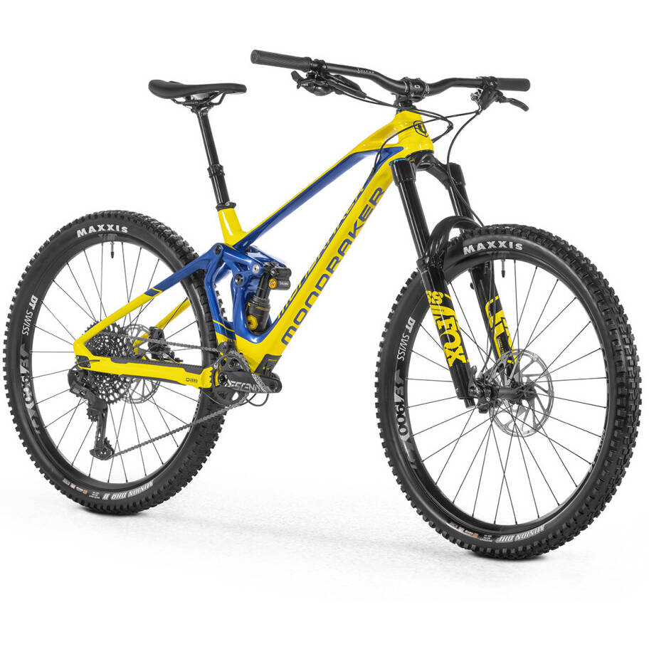 Mondraker Super Enduro SuperFoxy Carbon R 2021 Mountain Bike - Gloss Yellow/Gloss Deep Blue