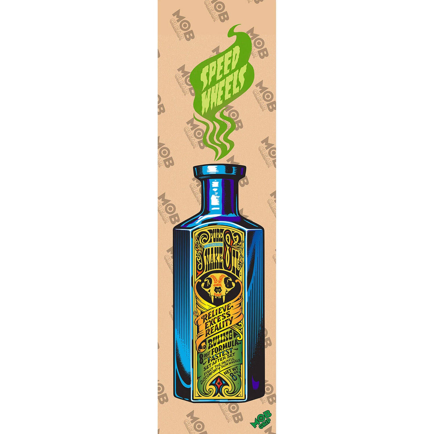 MOB X Santa Cruz Speed Wheels Skateboard Grip Tape - Clear Bottle