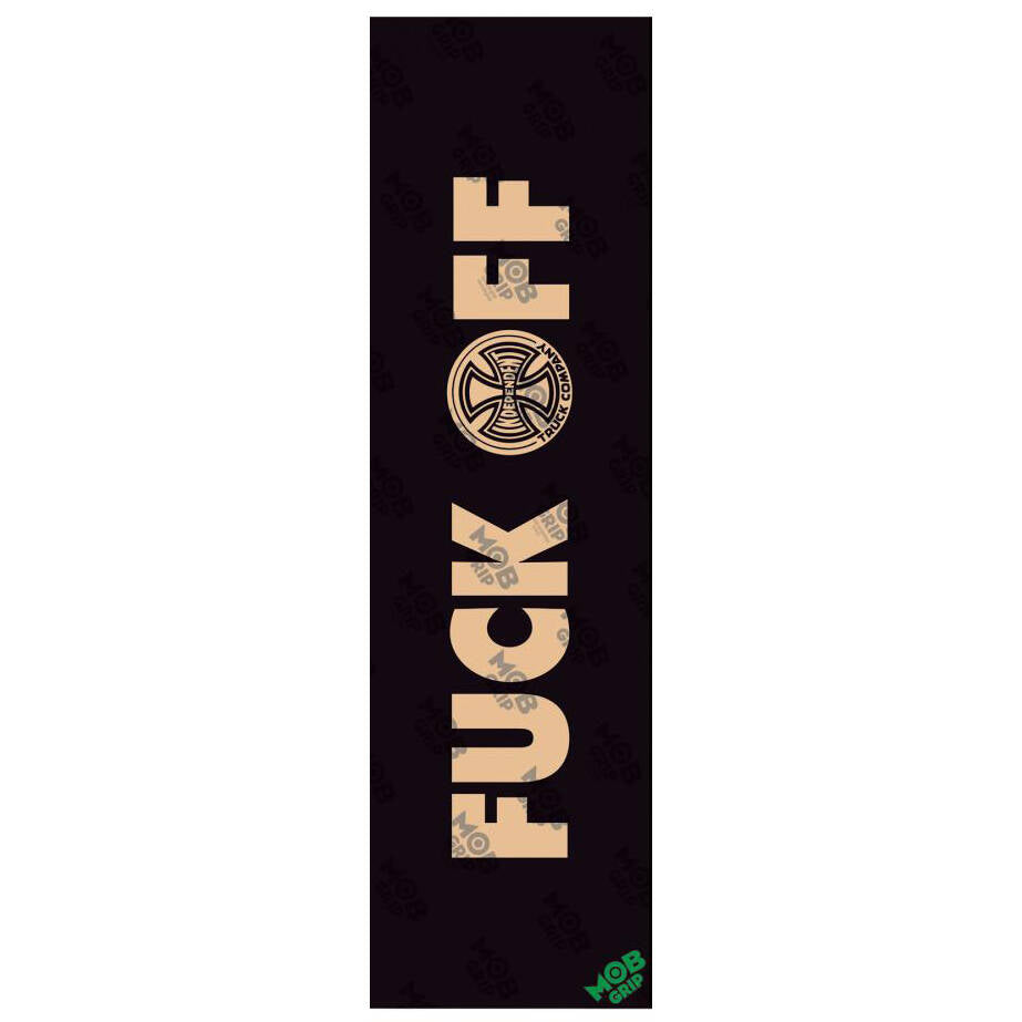 MOB x Indy F*** Off Skateboard Grip Tape - Black/Clear