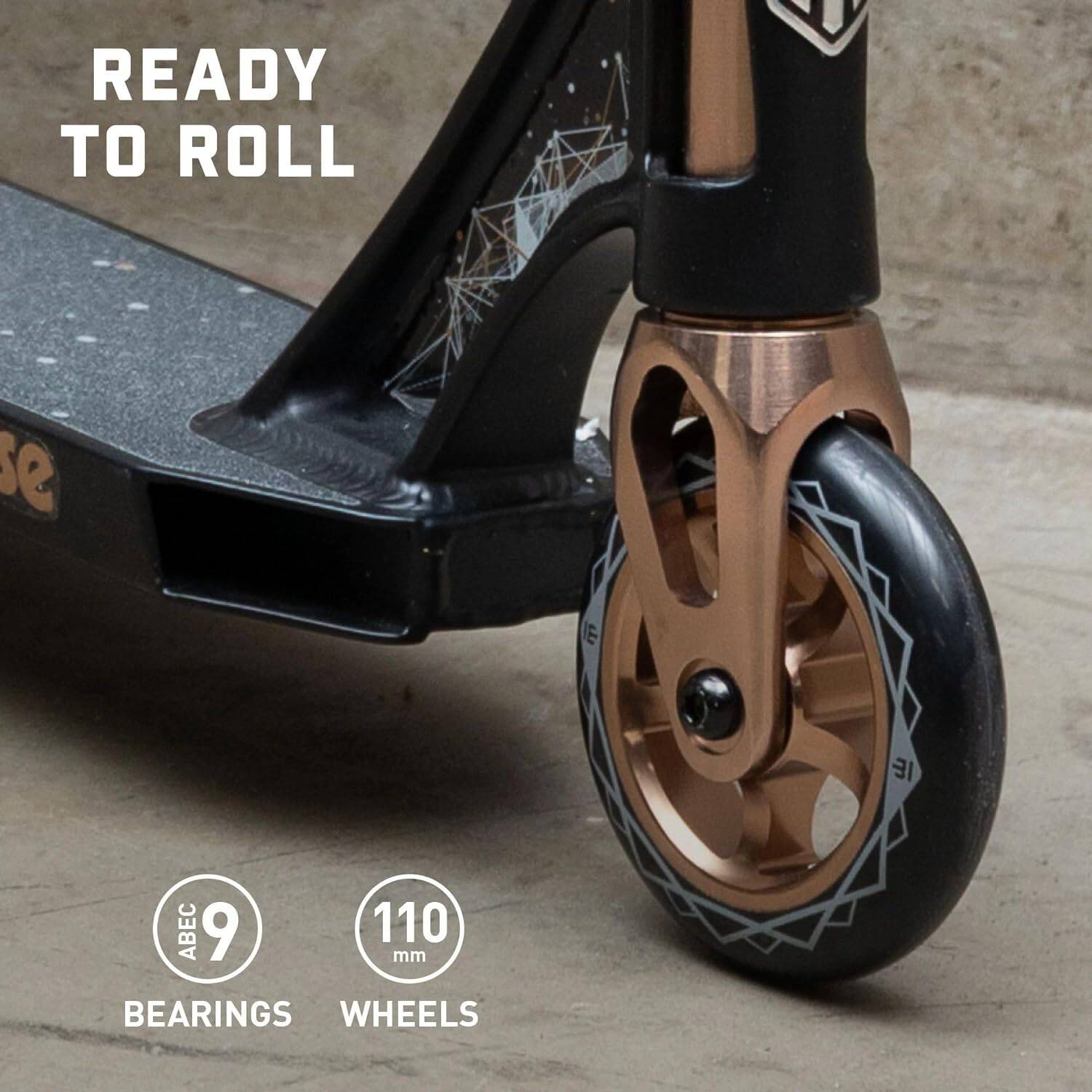 Mongoose Rise 110 Expert Stunt Scooter - Black/Brown