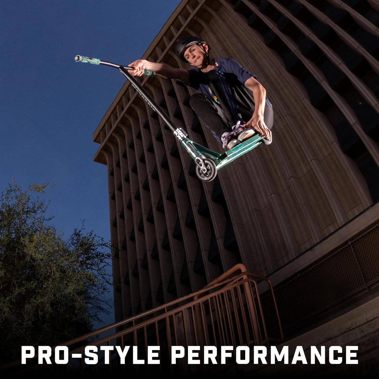Mongoose Rise 110 Expert Stunt Scooter - Teal/Black
